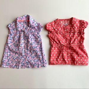 2 Carter’s Toddler blouses size 18m